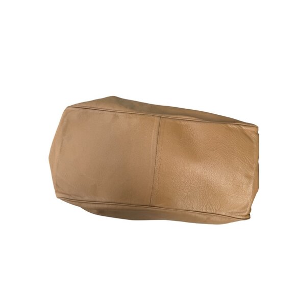 Falor taupe Italian leather hand/shoulder bag - Picture 14 of 16